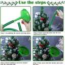 Christmas Tree Watering System, Large 5.5" Dia Christmas Tree Watering Funnel with 5feet Long Hose Xmas Tree Watering Device Easy Assembly Plant Watering Tool for Indoor Outdoor Xmas Tree(Green) (1 Set/Green)