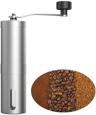 Jogcaw Manual Coffee Grinder, Multi Adjustable Settings, Portable Hand Coffee Grinder with Ceramic Burr & Detachable Hand Crank for Travel, Camping, Office, Espresso, Pour-Over and More
