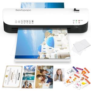 Thermal Laminator, 8.5x11 Laminator, 9 Inch Laminater Machine with 12 Laminating Sheets, A4/A5/A6 Personal Hot Cold Laminating Machine for Home School Teachers Office, Anti-Jam