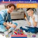 Wobble Balance Marble Game for Kids 80 Colorful Marbles, Dice, Chessboard, Turntable,Challenge Cards, Fun Family Board Game for Parties, Gifts for Kids Ages 6-12+