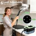 Steam Cleaner, Portable Steamer for Cleaning with 16pcs Accessories, 6-Level Adjustable and 15s Heat-Up, Handheld Steam Cleaner for Home, Tile, Dirt, Grout, Grease, Car Detailing, Dark Green