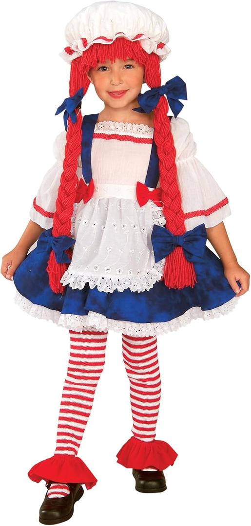 Rubies Rag Doll Girl Costume for Kids, Girl's Medium (Medium (8-10))