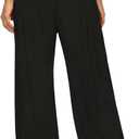 AvaCostume Women's Modal Yoga Pants Loose Harem Pants Soft Pilates Dance Joggers Lightweight Lounge Pajama Bottoms (Black, L)