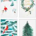 Hallmark Boxed Christmas Cards Assortment, Cardinals and Snowy Barn (40 Cards and Envelopes)