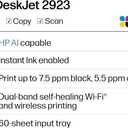 HP DeskJet 2923 Wireless All-in-One Color Inkjet Printer, Scanner, Copier, 6 Month Trial of Instant Ink Included, AI-Capable (B18JWA)