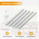 15 Pack Carrara White Marble Pencil Trim Liner, 3/5"X12" Bullnose Tile Edge Trim Polished for Bathroom Kitchen Shower Livingroom