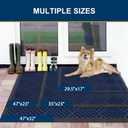 Smiry Front Door Mat Outside Entrance, Heavy Duty Outdoor Indoor Natural Rubber Doormat, Non Slip, Trap Dirt and Moisture, Easy Clean, Low Profile Patio Porch Entryway Mat, 29.5x17, Navy Blue