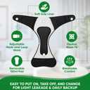 Adult Cloth Diaper Covers Waterproof, Adjustable Incontinence Plastic Pants with Absorbent Liner, Washable Rubber Diaper Underwear (Black, Large)