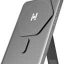 Magnetic Slim Portable Charger with Stand, 5000mAh Wireless Power Bank[Alloy-Made], PD 20W Fast Charging Compatible with iPhone 16/15/15 Pro/15 Pro Max, iPhone 14/13/12 Series