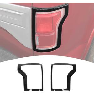 for F150 Rear Tail Light Trim Bezel Cover Kit Compatible with Ford F150 2015-2020 Black Exterior Accessories 2pcs