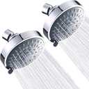 AISOSO Shower Head 2 PCS, 5 Modes High Pressure Shower Heads for Relaxed Shower Experience, 4.1 Inch Bathroom Fixed Showerhead Even at Low Water Pressure for Powerful Spray, Chrome