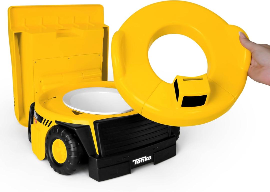 Tonka Dump Truck Potty Trainer  Potty Chair with Lid and Splash Guard, Removable Potty Ring with Handles