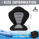Lewtemi 2 Pack Kayak Seats with Back Support Adjustable Sit on Top Padded Boat Seat with Detachable Storage Bag and 8 Fixed D Ring and Screws