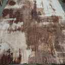 Kelarea Living Room Rug, 8x10 Rug Modern Abstract Washable Rugs Brown Faux Wool Vintage Carpet, Non Slip Rugs for Bedroom, Dining Room, College Dorm, Kids Playroom, Home Office