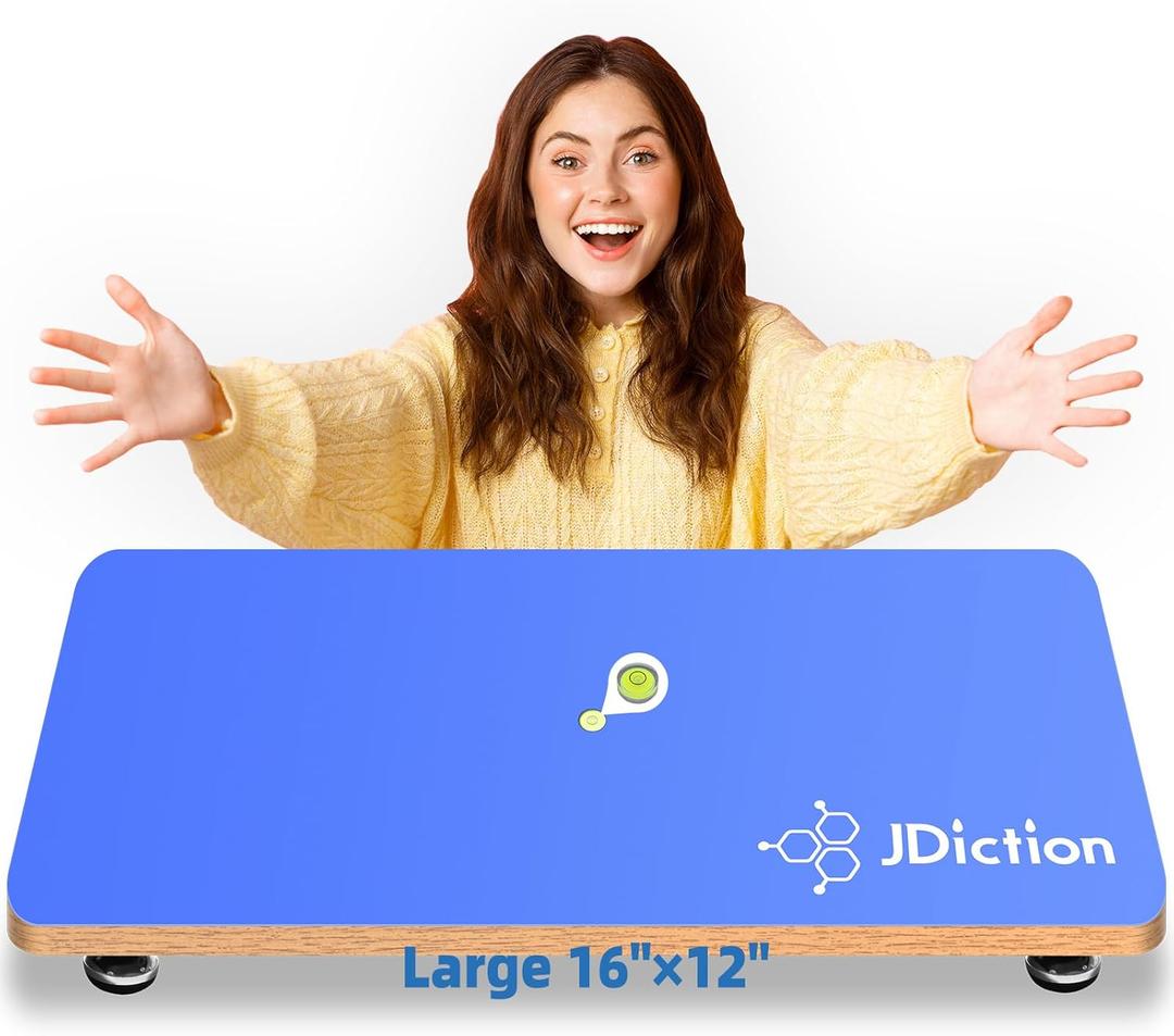 Resin Leveling Table for Epoxy - 16''x 12'' Resin Leveling Board Nonstick Surface, Adjustable Height & Angle Feet, Multipurpose No Installation Required Board for Crafting & Art (Large)