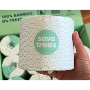 Save Trees Bamboo Toilet Paper  12 Rolls Of Organic Toilet Paper, 3ply, 300 Sheets Per Roll  PFAS Free, FSC Certified, Plastic Free, Vegan & Chemical Free Bamboo TP