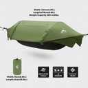 Camping Hammock Tent with Mosquito Net & RainFly, 3 in 1 Waterproof Portable Sleeping Hammock Bug Backpacker Lightweight Outdoor Gear Swing for Hiking Travel Patio Expedition(Dark Green), 106"L x 55"W
