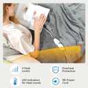 Drewin Heated Weighted Blanket for Adult 15 lbs, 48 x 72 inches, Grey