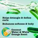 Maui Moisture Curl Quench + Coconut Oil Hydrating Curl Cream Smoothie, Curly Hair Styling Cream with Coconut Oil & Papaya Butter Helps Tame Frizz & Enhance Softness, Silicone Free, 12 oz