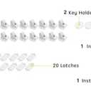 20 Pack Magnetic Cabinet Locks Baby Proofing - Vmaisi Children Proof Cupboard Drawers Latches - Adhesive Easy Installation (Standard)