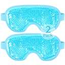 NEWGO Cooling Eye Mask for Puffy Eyes, Cold Eye Mask Eye Ice Pack for After Eyes Surgery, Tension Stress Relief, Itchy Eyes, Headaches, Dark Circles - Blue (Blue-2Pack)