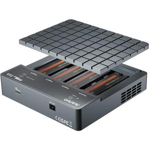 MAIWO 4 Bay M.2 NVMe SSD Enclosure with USB4 Port with Cooling Fan, Support 1-to-3 Offline Clone, 40Gbps High Speed, Backward Compatible Thunderbolt 4/3