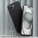 JETech Slim Case for iPhone 15 Plus 6.7-Inch with Camera Lens Full Cover Protection, Ultra-Thin Lightweight Matte Finish Minimalist Protective Phone Cover (Black)