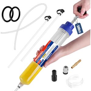 WORKPRO 500CC Manual Fluid Extractor, Multi-Purpose Oil Syringe, Oil Suction Pump, Manual Extraction and Filling Pump, Automotive Oil Syringe