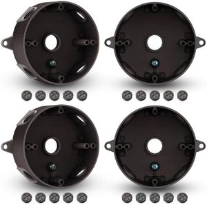 Juexica 1  Pcs 1/2 Inch 3 Hole Round Outlet Cover Weatherproof Round Cluster Cover for Use with Weatherproof Boxes