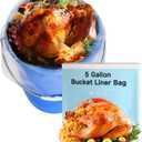 5 Gallon Turkey Brine Bag 16 Pack 20"x28" Bucket Liner Bags for Marinating and Brining Food Grade, BPA Free, Extra Heavy Duty Leak Proof