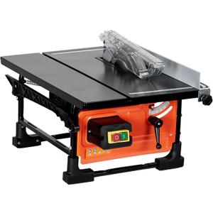 Table Saw for Jobsite, ExploreHorizon 8-Inch 6.7-Amp Copper Motor, Cutting Speed Up to 3576RPM, 24T Blade,Compact & Portable Table Saw Kit With Sliding Miter Gauge, Diy and Woodworking