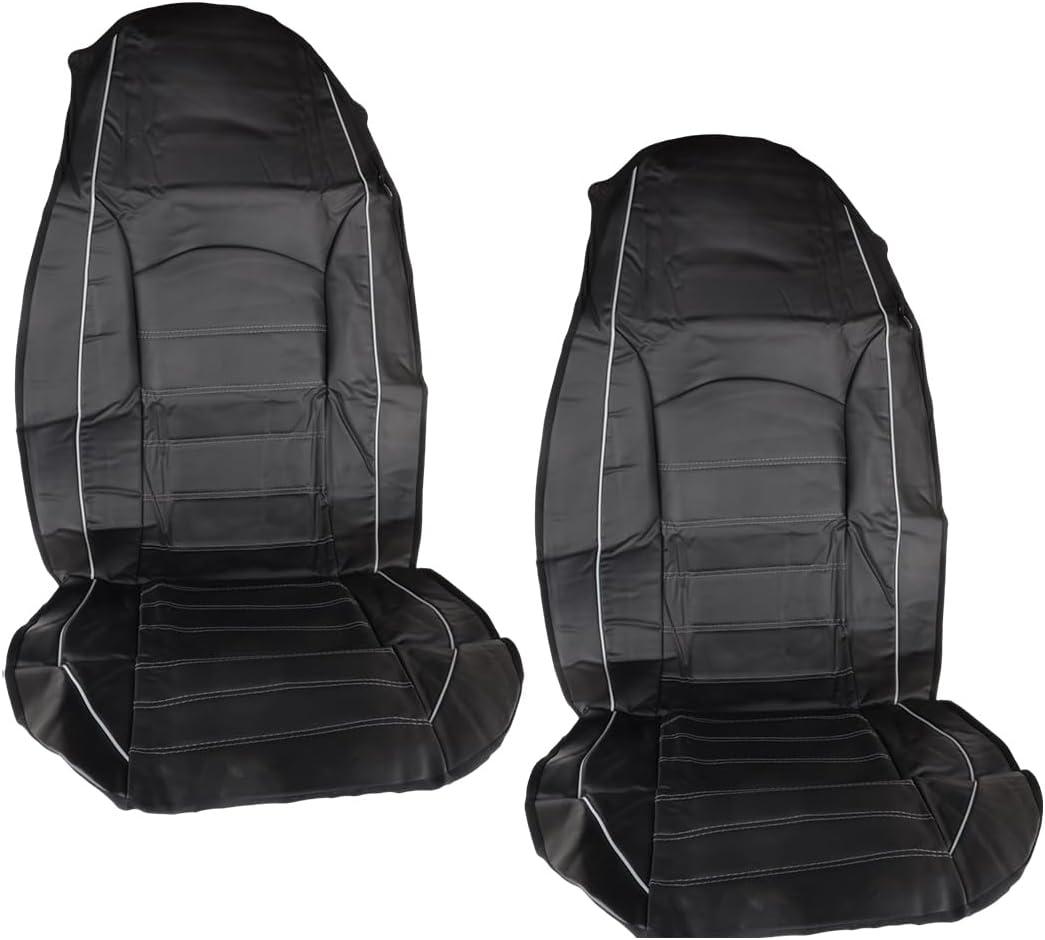 PU Leather Car Interior Front Seat Full Covers Cushions Protectors Universal