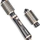 Beautimeter Hair Dryer Brush 3-in-1 Hair Styler: Rotating Blow Dryer Brush with 2-Inch and 1.5-Inch Brushes (Black & Gold)