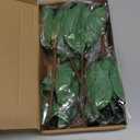 Thiccywoov 8 Pcs Christmas Flower Magnolia Flowers 8 Inch Artificial Poinsettia Stems Glitter Fake Magnolia Christmas Tree Decorations DIY Ornaments for Xmas Tree Party Wedding Holiday Decor(Green)