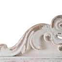 SOFE 39 inch Floral Carved Wall Sculptures French Country Wall Decor, Gorgeous Shabby Chic White Wood Wall Art, Arabesque Over The Door Decor for Farmhouse Living Room Bedroom Entryway Kitchen