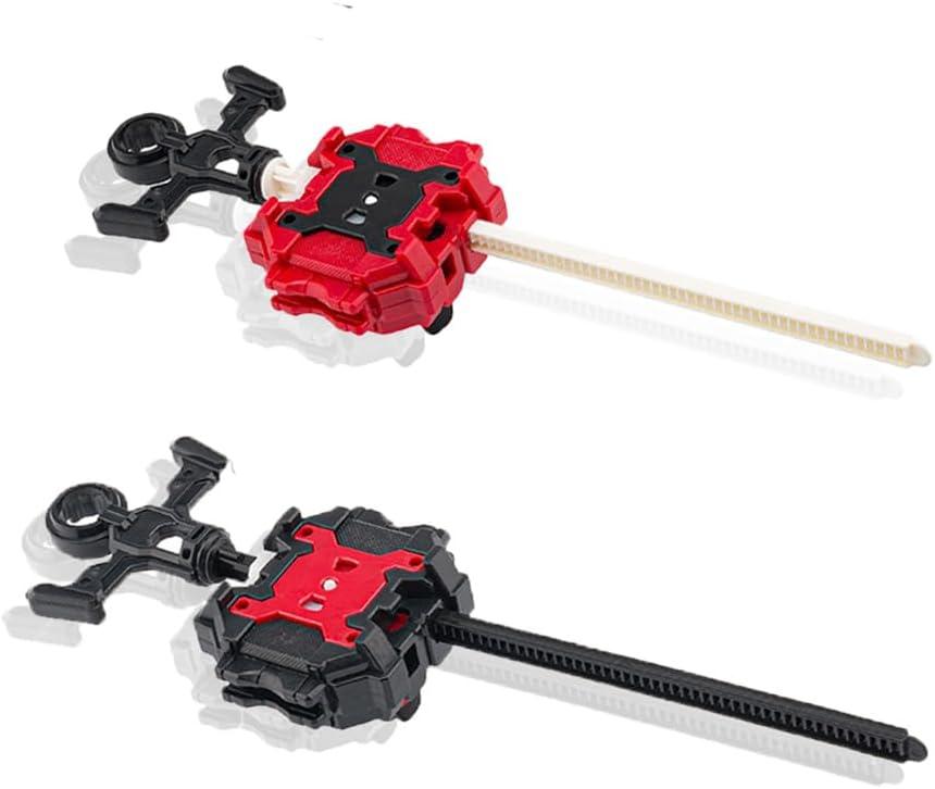 COCOFOX 2 Pack Burst Launchers, Right/Left-Spin Launcher, Gyro Launcher(Black+Red)