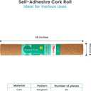 Con-Tact Brand | Self Adhesive Cork Roll 18x4 Feet - Cork Board Roll for Walls Crafts - Thin Cork Sheets with Adhesive Backing - Liner for Cabinets Shelves Drawers Furniture (6 Rolls)