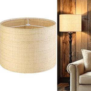 GO&SO Large Drum Lamp Shades Woven Lampshades Barrel Shape, 16" L x 12" H (E26 Spider),Farmhouse Lampshades For Floor Lamps & Table Lamps, Hand Crafted Replacement Lamp Shade, Easy Assembly Required