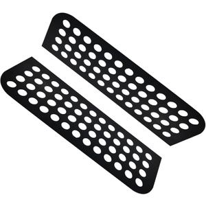 Rear Door Window Decals Aluminum Alloy Glass Panel Cover for 2018-2025 Wrangler JLU Gladiator JT (Porous)