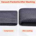 Homaxy 100% Cotton Waffle Weave Kitchen Dish Towels, Ultra Soft Absorbent Quick Drying Cleaning Towel, 13 x 28 Inches, 4-Pack, Dark Grey