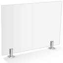 Frameless Glass Railing Panel - 1/2'' Clear Tempered Glass Railing System with 2 Posts - 42" High x 4 FT Long - Install Ready - Indoor and Outdoor Use - Smart Guard Easy Clean (Brushed Stainless)Frameless Glass Railing Panel - 1/2'' Clear Tempered Gl