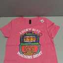 Lucky Slot Machine Tee Casino Las Vegas Gambling T-Shirt (Small,Pink)