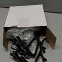 Vicenpal 2 Pcs Fireplace Stocking Garland Hanger for Mantel 2 in 1 Christmas Stocking Holder Two Hooks Durable Wrought Iron Metal Hanger with Padded for Holiday Xmas Home Shelf Decor (Retro Black)