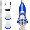 VIVOHOME Handheld Pool Vacuum 13.2 GPM Suction Cordless Pool Cleaner 20W Powerful Motor Long-Run 60min Battery, Adjustable Pole for Above Ground & In-Ground Pools, Spas - Blue