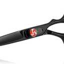 PURPLEBIRD 6 Inch Hair Cutting Shears Kids Safety Rounded Tips Hair Scissors Professional Hairdressing Haircut Salon, Barbers, Children, Baby and Personal Home Usage, Japanese Stainless Steel Black