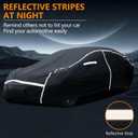 Car Cover Waterproof All Weather,6 Layers Car Covers for Automobiles, Full Exterior Cover with Zipper, Outdoor Car Cover Sun UV Rain Snow Wind Protection, Fit for 185"(185*70*59 inch)Sedan