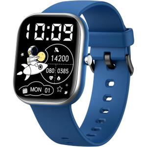 Smart Watch for Kids Fitness Tracker No Phone/APP Needed,19 Sport Mode,1.5" DIY Dial,IP68 Waterproof,Sleep Monitor,Pedometers,Heart Rate,Great Birthday Gift for Boys Girls Teens 6-14 Year Olds (Blue)