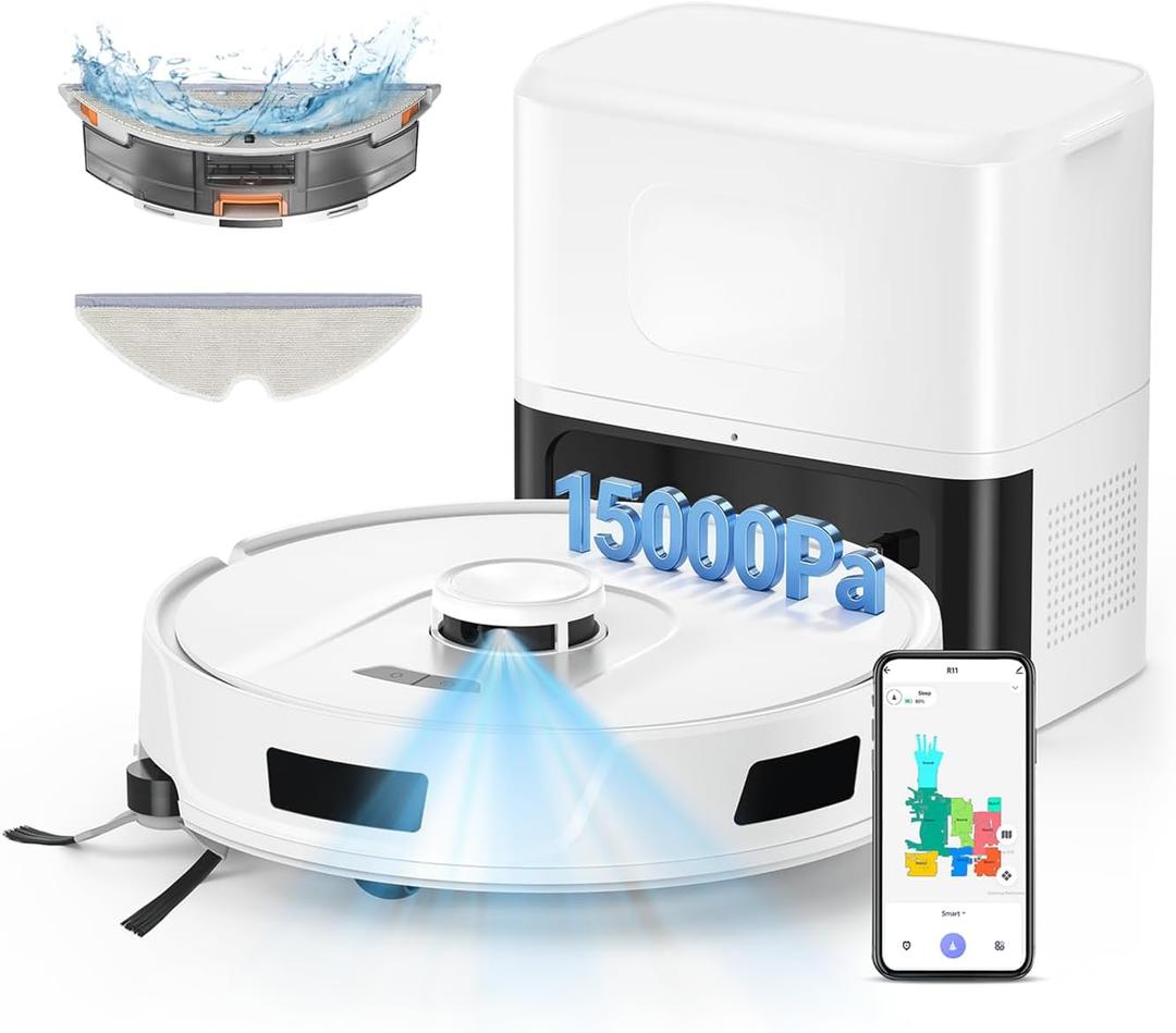 Twotoo Robot Vacuum and Mop 15 000Pa,Robot Vacuum Cleaner 90 Day Self Emptying Vacuum Robot,Lidar Navigation,5G/2.4G WiFi APP Aspirateur Robot,Self-Charging Robot Vacuums for Pet,Floor,Carpet