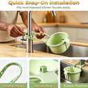 Hanging Sink Strainer Basket with Openable Bottom Cover, Kitchen Faucet Hanging Strainer, Press Automatic Dumping Basket (Green)