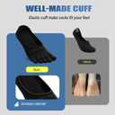 Toe Socks Women Low Cut No Show Socks Non-Slip Invisible Ankle Sock Liner Five Finger Sock (3 Pack) (Gray), Large